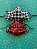 Buffalo Plaid Adjustable Layered Mask