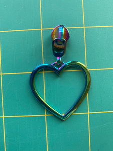 Large Heart #5 Zipper Pull