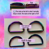 1” FLAT Rainbow D-Ring <$1 each!!